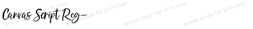 Canvas Script Reg字体转换